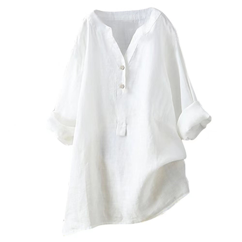 Luna Button-Up Blouse – Effortless Style & Comfort