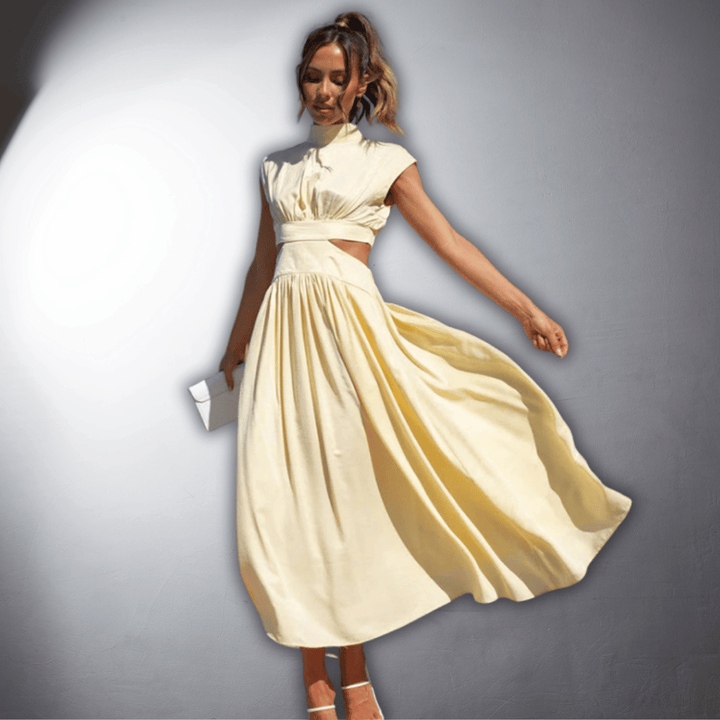 Ilona | Abito Plissettato Vegano con Comfort Premium