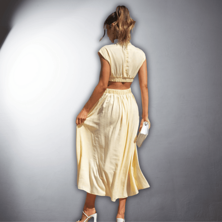 Ilona | Abito Plissettato Vegano con Comfort Premium