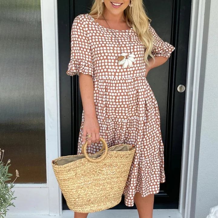 Abella® – Polka Dot Midi Dress