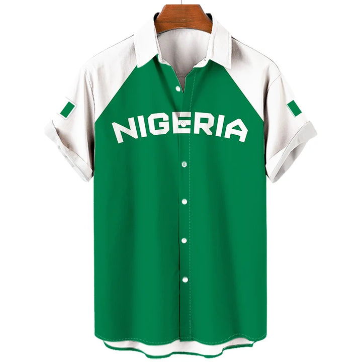 NINTEY+ National Pride Button-Up Shirt