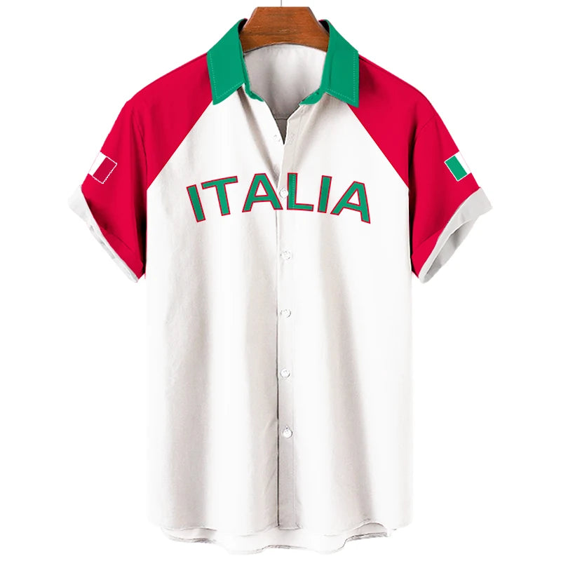 NINTEY+ National Pride Button-Up Shirt