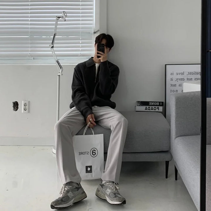 Jason® | Maglione in Maglia con Zip