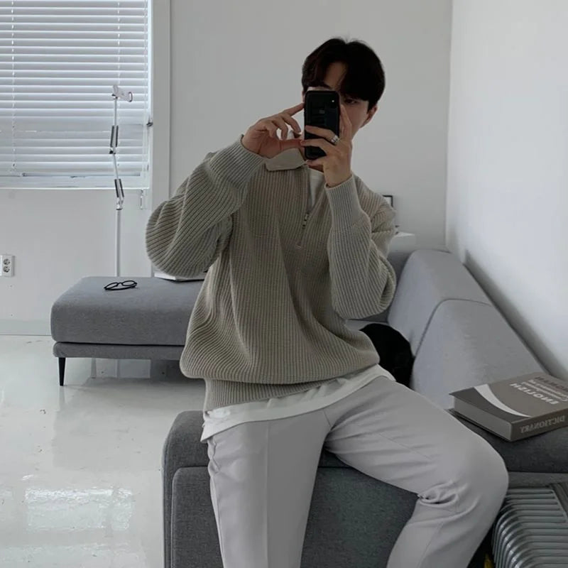 Jason® | Maglione in Maglia con Zip