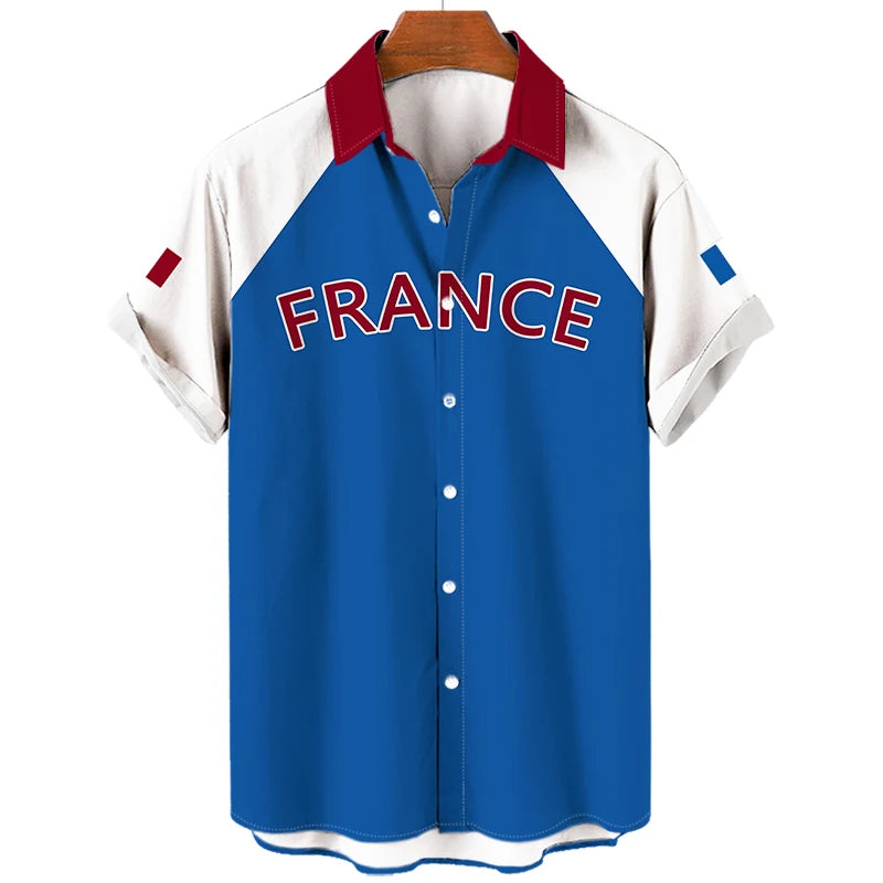 NINTEY+ National Pride Button-Up Shirt