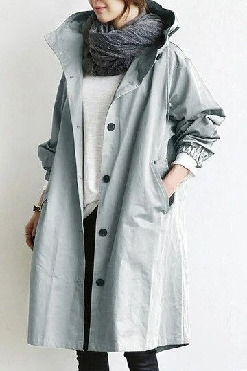 Elena - Cappotto Trench con Cappuccio