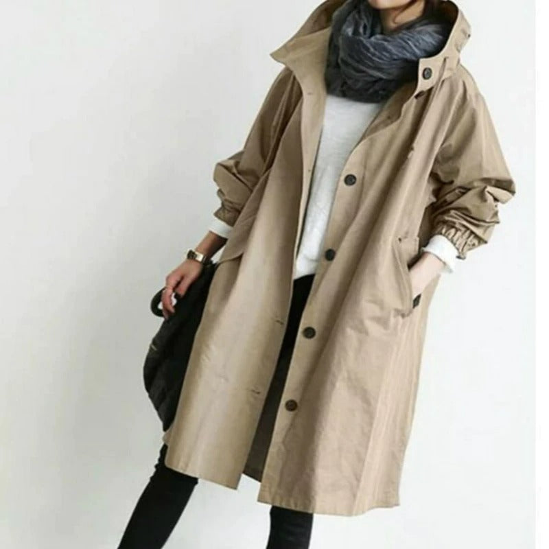 Elena - Cappotto Trench con Cappuccio
